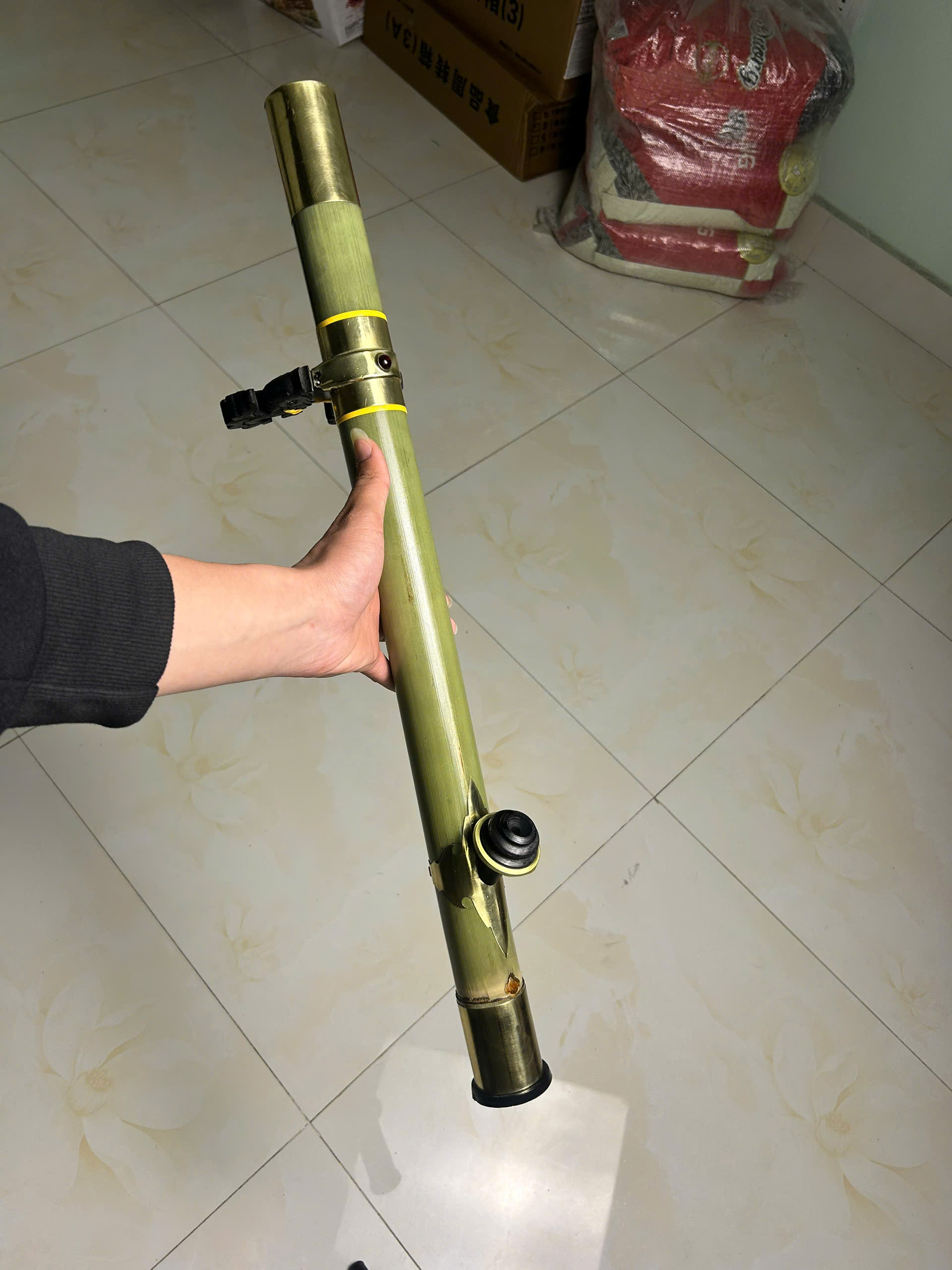 Điếu Nứa Bọc Đồng Trơn