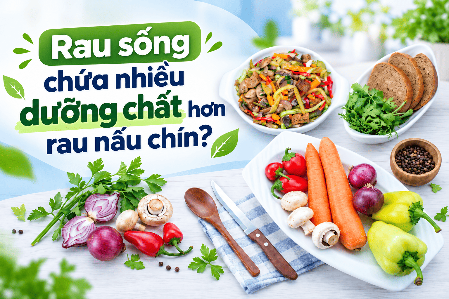 Rau sống có thực sự tốt hơn rau nấu chín?
