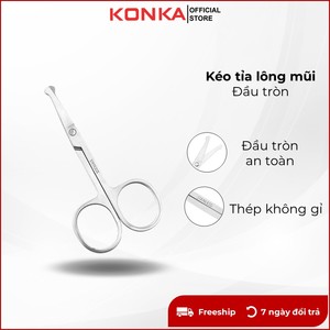 Kéo tỉa lông mũi đầu tròn an toàn, kéo tỉa lông mày bằng thép không gỉ cao cấp K082, thiết kế nhỏ gọn, nhẹ, an toàn