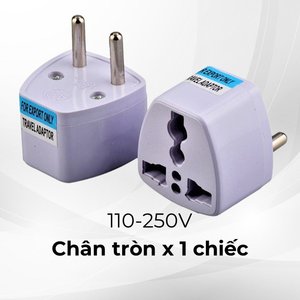 Phích cắm chuyển đổi 3 chân sang 2 chân, ổ cắm chuyển đổi 3 chấu nguồn 220V phù hợp mọi loại đầu cắm.