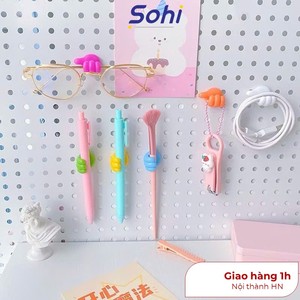 Móc dán tường treo đồ DECOR hình bàn tay, kẹp giữ cáp sạc, tai nghe hình bàn tay tiện lợi, dễ thương