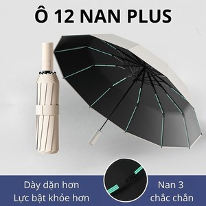 Ô che mưa gấp gọn tự động 12 nan kép, ô dù che mưa nắng mini chống tia UV tự động đóng mở nhỏ gọn - OD003
