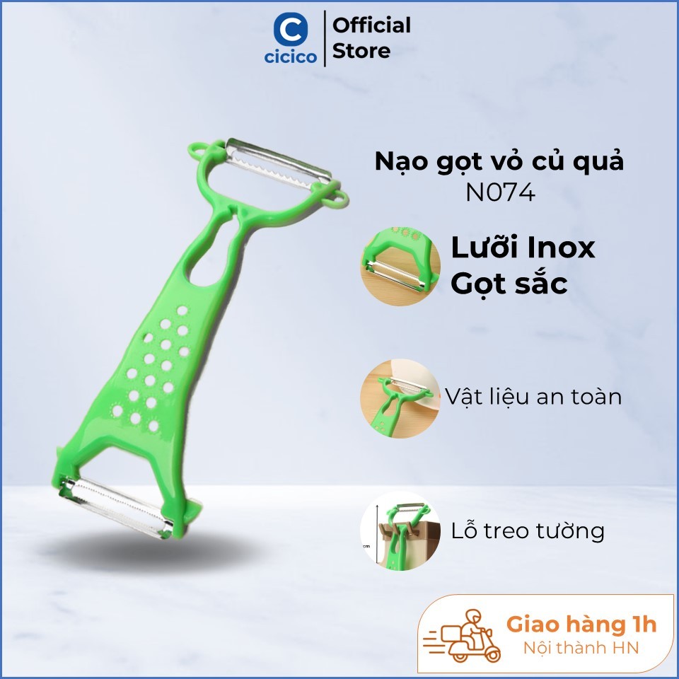 Nạo rau củ đang năng, gọt vỏ củ quả giá rẻ, lưỡi inox sắc, vật liệu an toàn N034.
