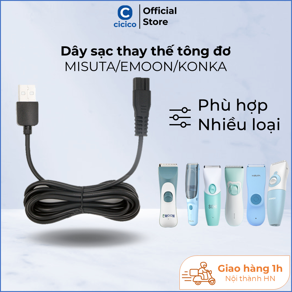 Dây sạc thay thế tông đơ cắt tóc trẻ em