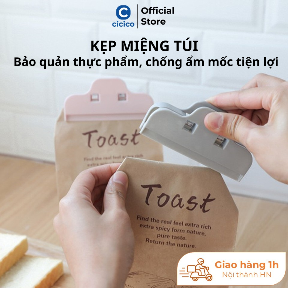 Kẹp nhựa niêm phong bao bì, kẹp khóa miệng túi, kẹp miệng túi bảo quản thực phẩm, chống ẩm mốc tiện lợi