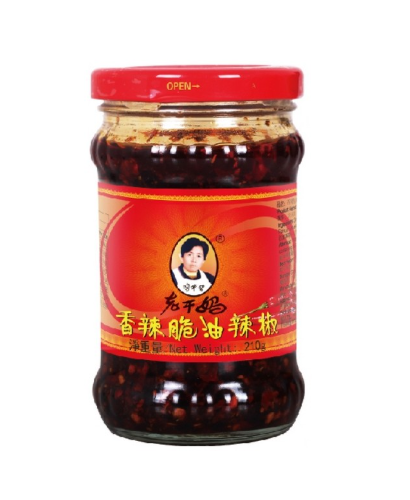Ớt Chưng Cay Giòn, Trọng lượng: 210gr/lọ, Quy cách: 24 lọ/thùng