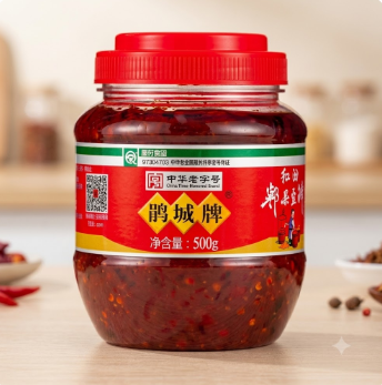 Tương Pixian Douban Dầu Đỏ, Trọng lượng: 500g/lọ, Quy cách: 24 lọ/ thùng