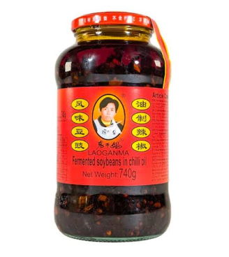 Dầu Ớt Vị Tàu Xì Hiệu Laoganma, Trọng lượng: 740g/lọ, Quy cách: 12lọ/thùng