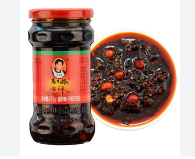 Dầu ớt đậu phộng hiệu Laoganma, Trọng lượng 275gr/lọ, Quy cách: 24 lọ/thùng