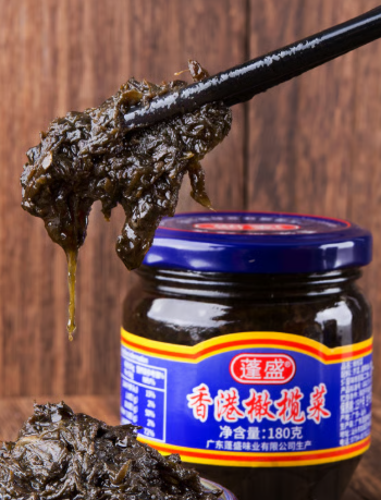 Cải Ô Liu Hồng Kông, Trọng lượng: 180g/lọ, Quy cách: 48 lọ/ thùng