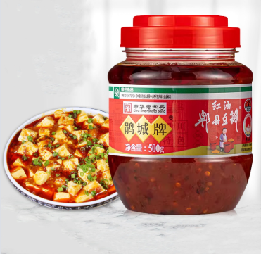 Tương Pixian Douban Dầu Đỏ, Trọng lượng: 500g/lọ, Quy cách: 24 lọ/ thùng