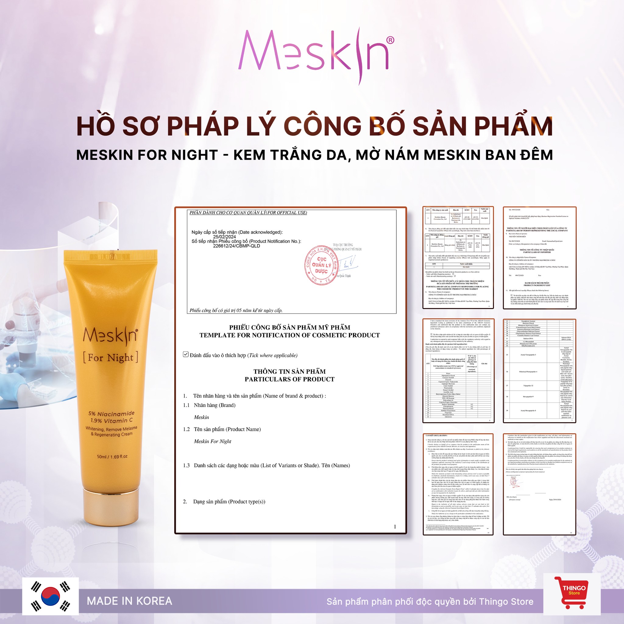 KEM TRẮNG DA, MỜ NÁM BAN ĐÊM MESKIN