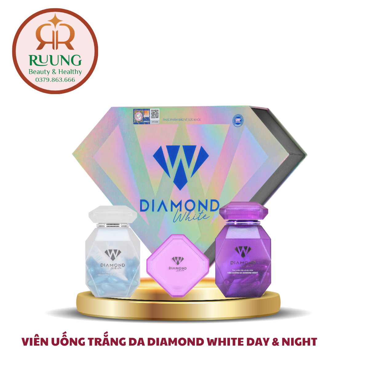 Viên uống trắng da Diamond White Day & Night