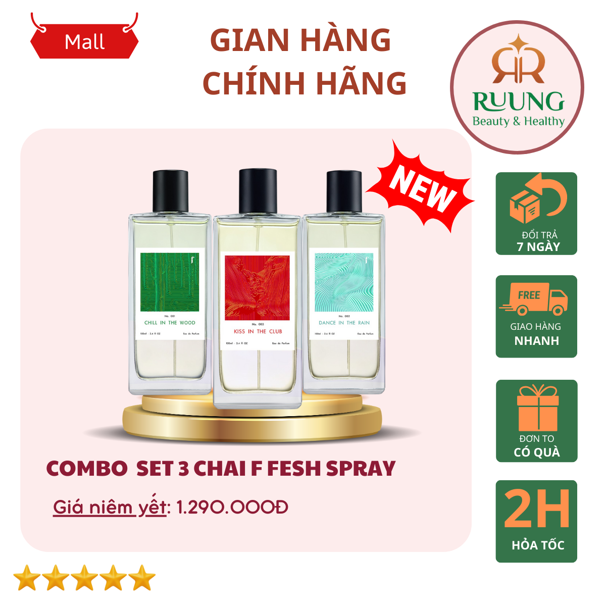 [DATE 2028] SET 3 CHAI Nước hoa F Fresh Spray 50ML