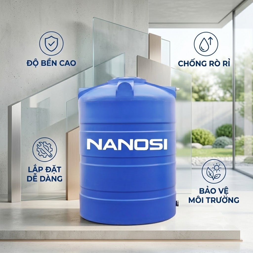 Bồn Nước Nhựa Đứng 1500l