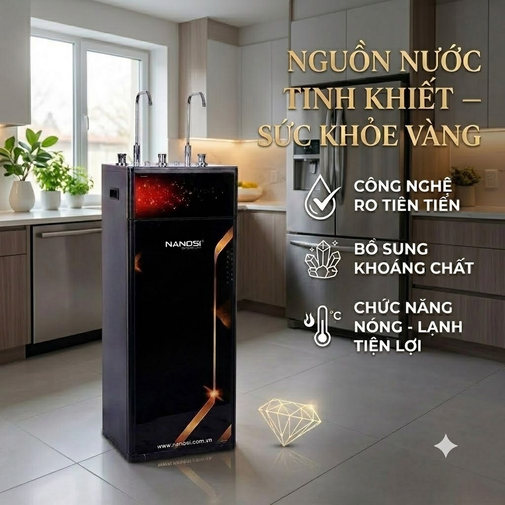 Máy lọc nước NANOSI 3 Chức Năng 10 cấp lọc AV003 - màng Nanosi