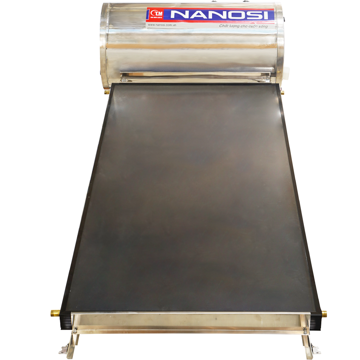 (FLAT DIAMOND 150L) Máy Nước Nóng Năng Lượng Mặt Trời NANOSI FLAT DIAMOND 1 Tấm Kính 150