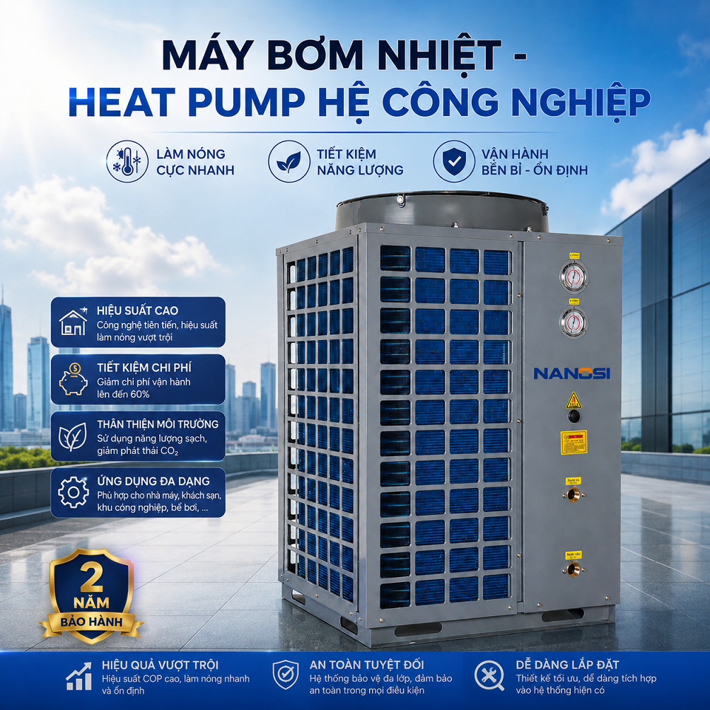 Máy Bơm Nhiệt Heat Pump Hệ Công Nghiệp