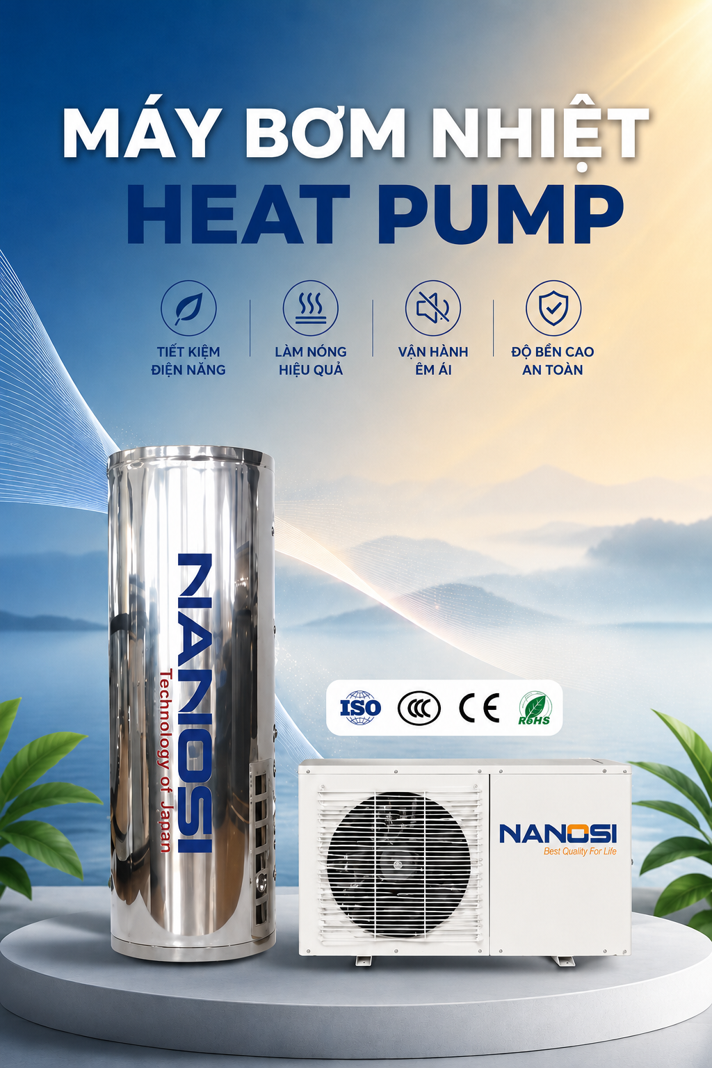Máy Bơm Nhiệt Heat Pump Hệ Dân Dụng (NNS 1.82kW)