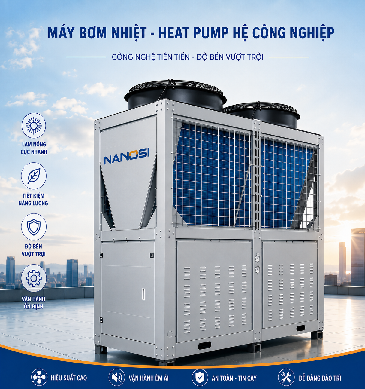 Máy Bơm Nhiệt Heat Pump Hệ Công Nghiệp