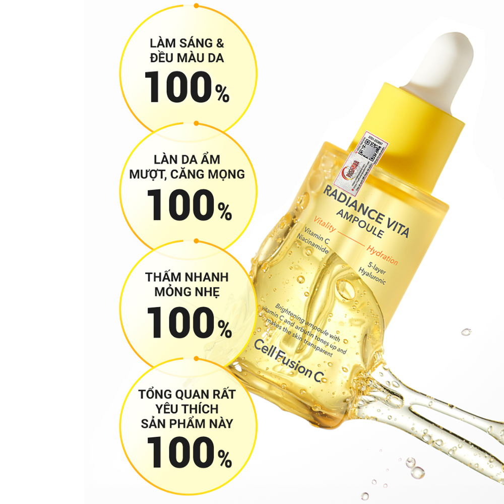 Tinh Chất Cell Fusion C Radiance Vita Ampoule: Giải Pháp Dưỡng Sáng; Đánh Bay Thâm Sạm Chuẩn Y Khoa