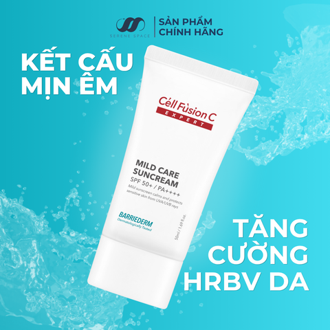 Review Cell Fusion C Expert Mild Care Suncream SPF 50+ PA++++: Kem Chống Nắng Sinh Học Cho Da Siêu Nhạy Cảm