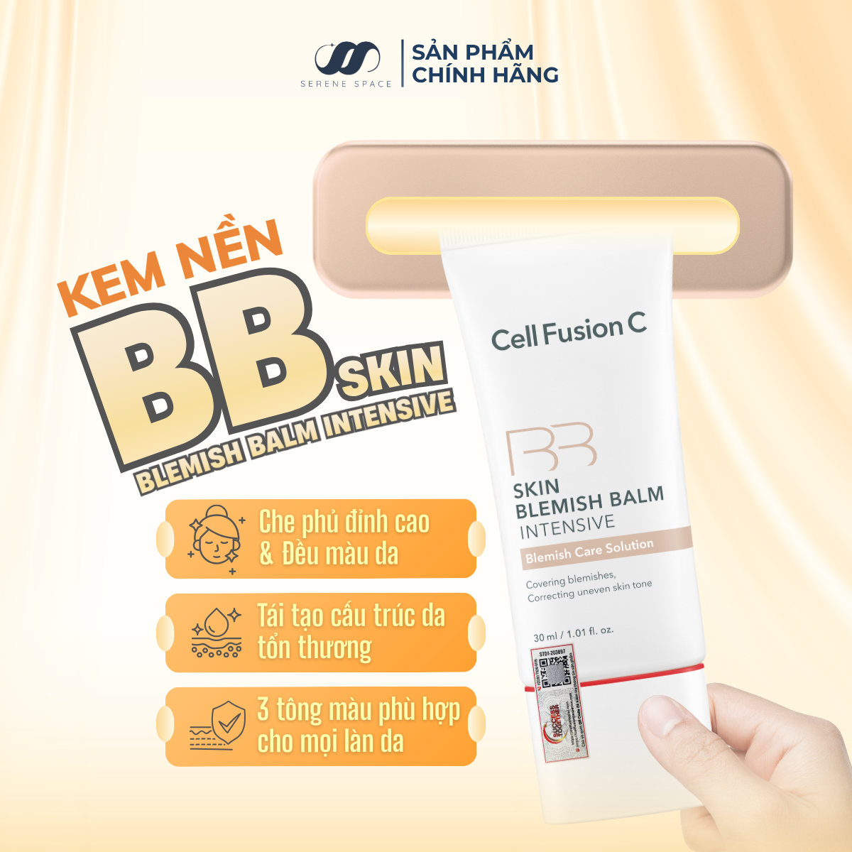 Skin Blemish Balm Intensive: Kem Phục Hồi Che Khuyết Điểm Cho Da Mụn, Da Sau Treatment