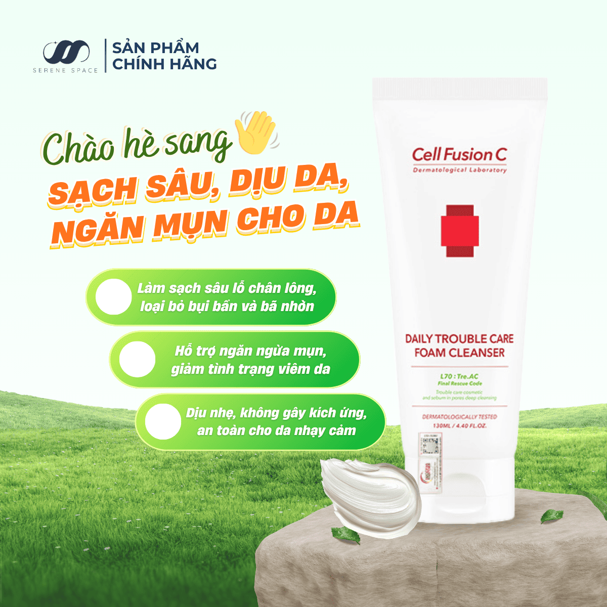 Sữa Rửa Mặt Cell Fusion C Daily Trouble Care Foam Cleanser: Giải Pháp Kháng Viêm, Kiềm Dầu Và Ngăn Ngừa Mụn Toàn Diện