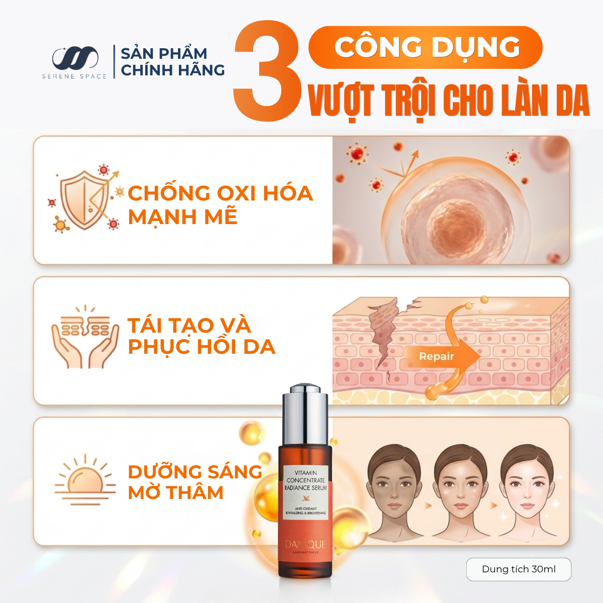 Dưỡng Sáng Mãi Không Trắng? Review Danique Vitamin Concentrate Radiance Serum: Bí Quyết Đánh Thức Sắc Da Rạng Rỡ Tầng Sâu