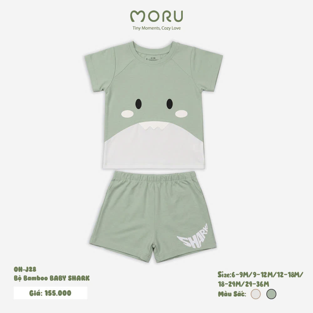 OH-J28 Bộ bamboo baby shark 9-36m
