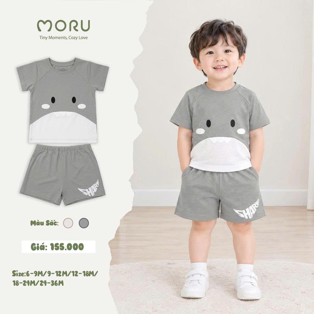 OH-J28 Bộ bamboo baby shark 9-36m