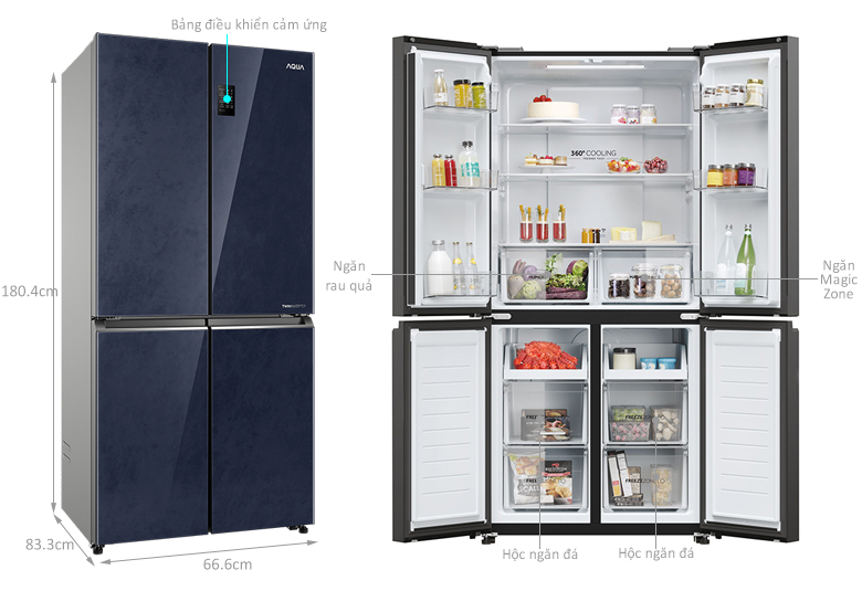 Tủ Lạnh AQUA AQR-M560XA(GL)