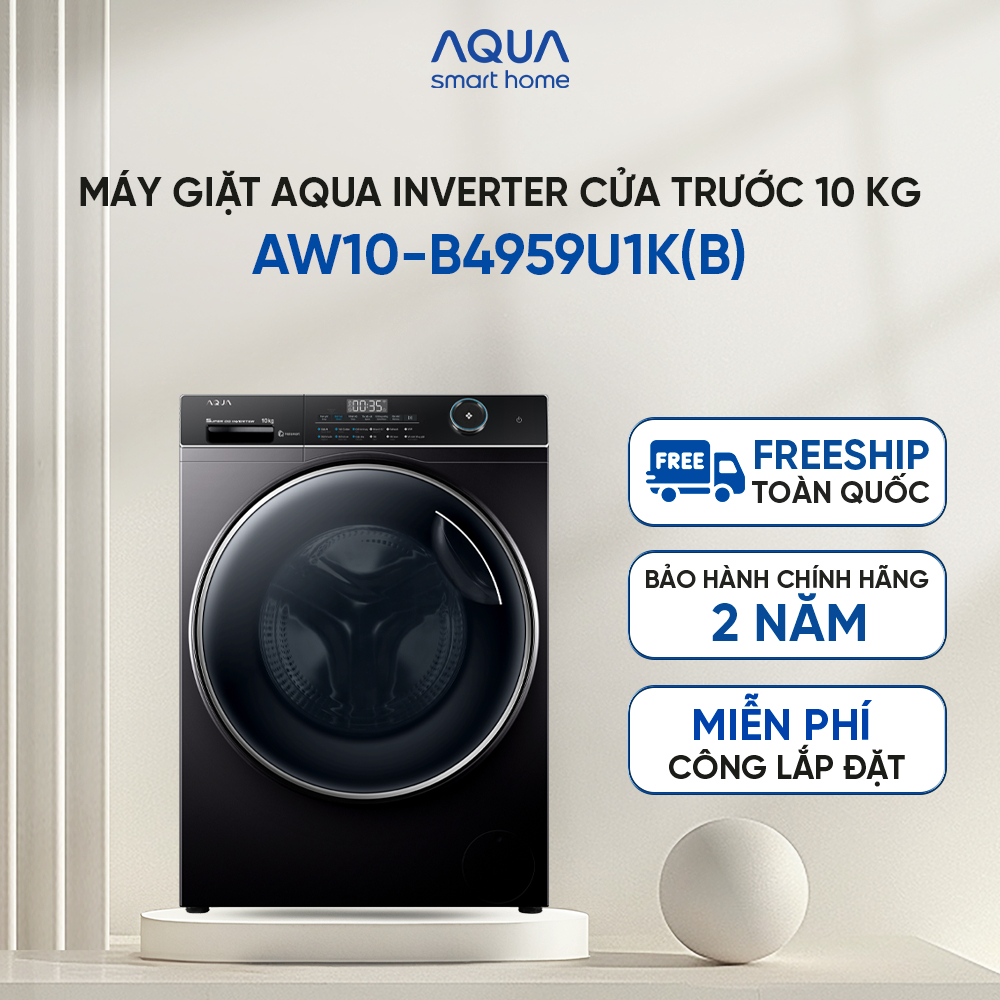 Máy Giặt Cửa Trước AQUA AW10-BP4959U1K(B)