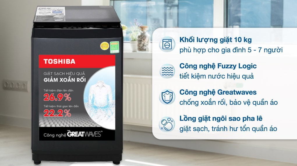 Máy Giặt Toshiba 10kg AW-M1100JV(MK)