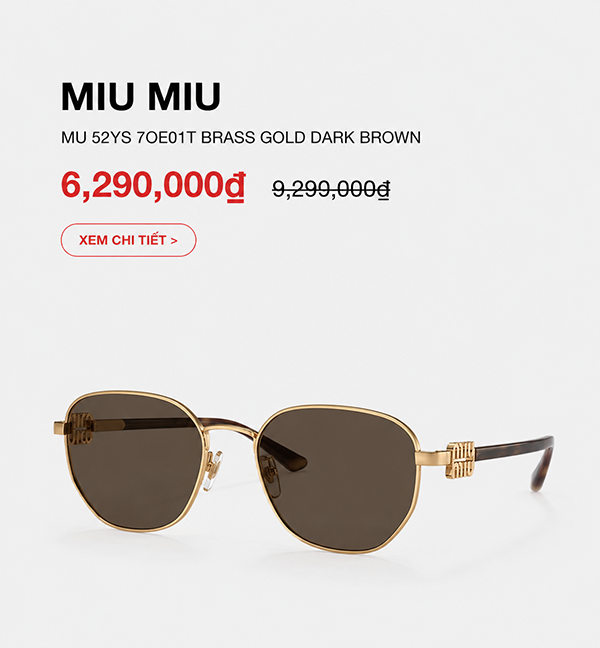 MIU MIU MU 52YS 7OE01T BRASS GOLD DARK BROWN
