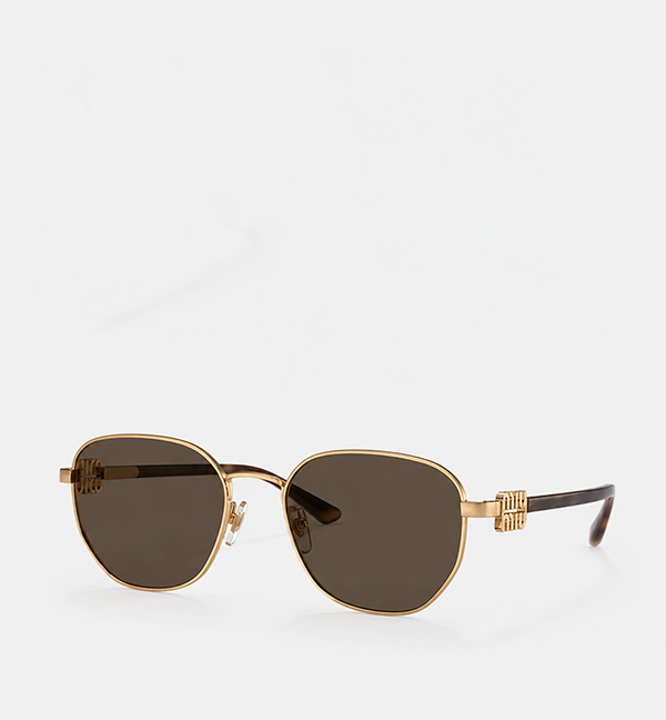MIU MIU MU 52YS 7OE01T BRASS GOLD DARK BROWN