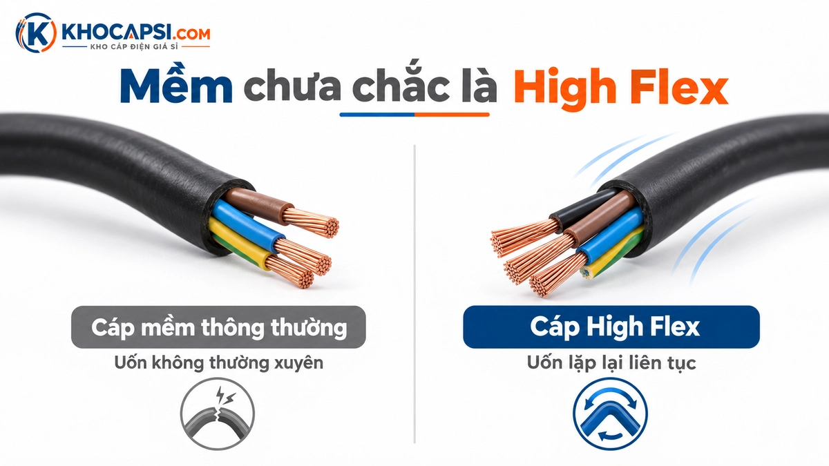 Cấu tạo cáp Drag Chain High Flex chịu uốn liên tục