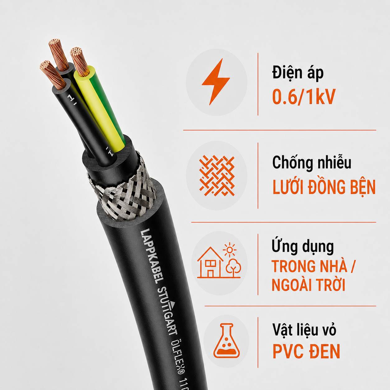 Cáp Điều Khiển LAPP ÖLFLEX CLASSIC 110 LT 300/500V Chịu Lạnh