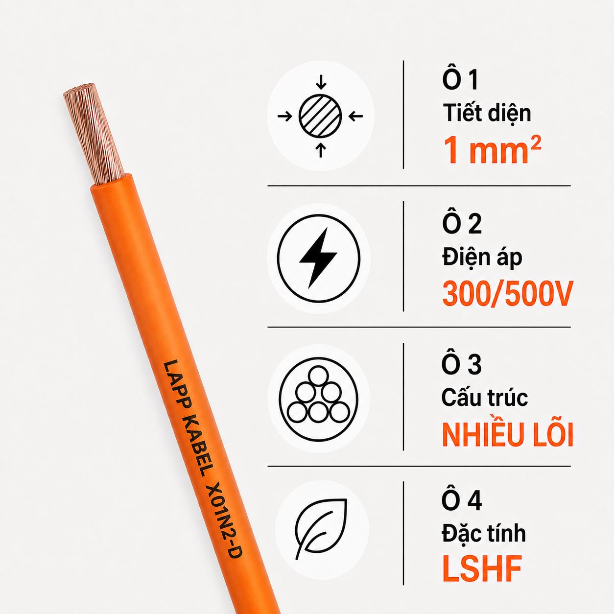 Cáp Điều Khiển Chống Cháy LAPP FR-6387 MC CONTROL 1mm² 300/500V