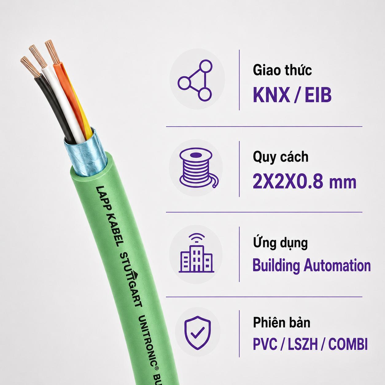 Cáp Tín Hiệu LAPP UNITRONIC BUS EIB/KNX Cho Hệ Thống Tòa Nhà
