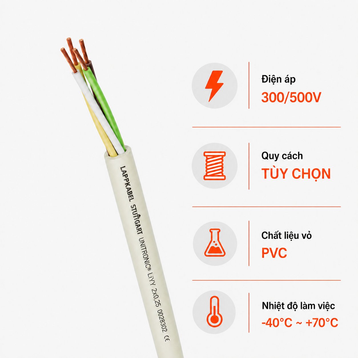 Cáp Tín Hiệu LAPP UNITRONIC LiYY – Cáp Điều Khiển Nhiều Lõi