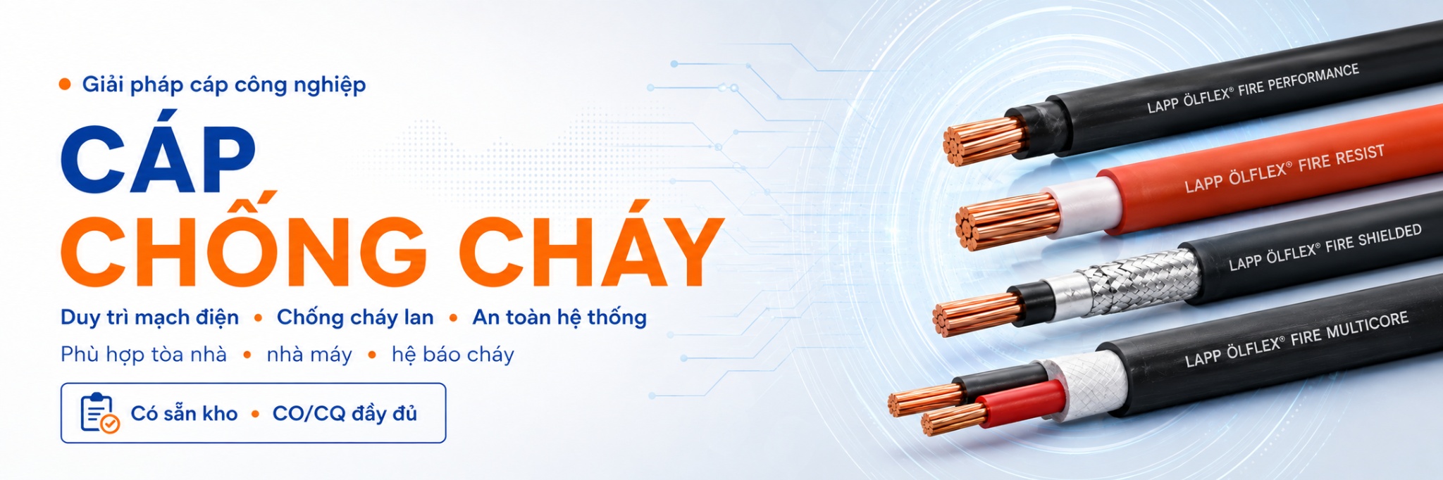 Banner Cáp chống cháy