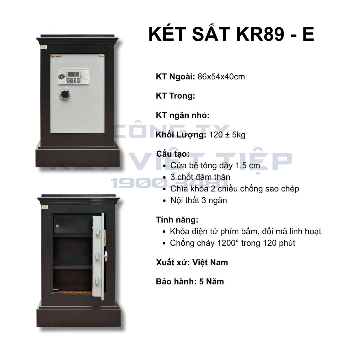 Két Sắt KR89 E - Điện Tử Phím Bấm