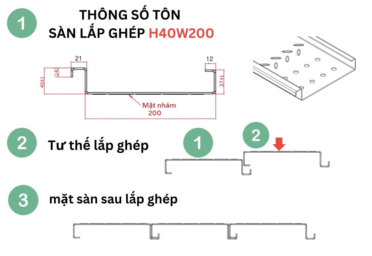Sàn lắp ghép H40W200