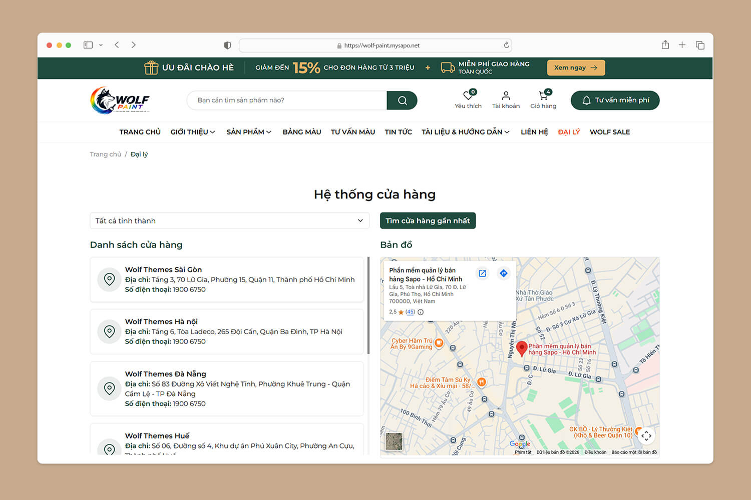 Hệ thống cửa hàng
