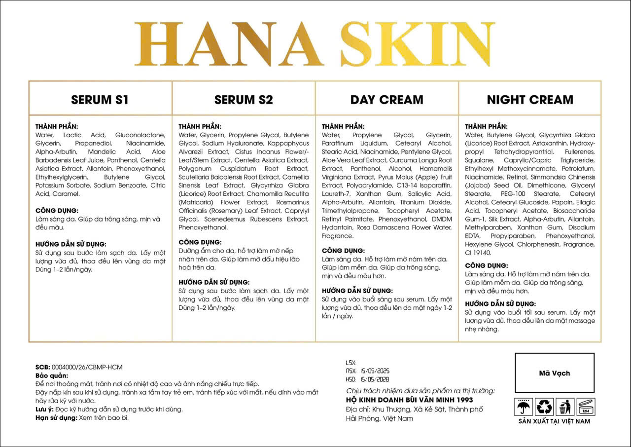 Bộ nám HANA SKIN