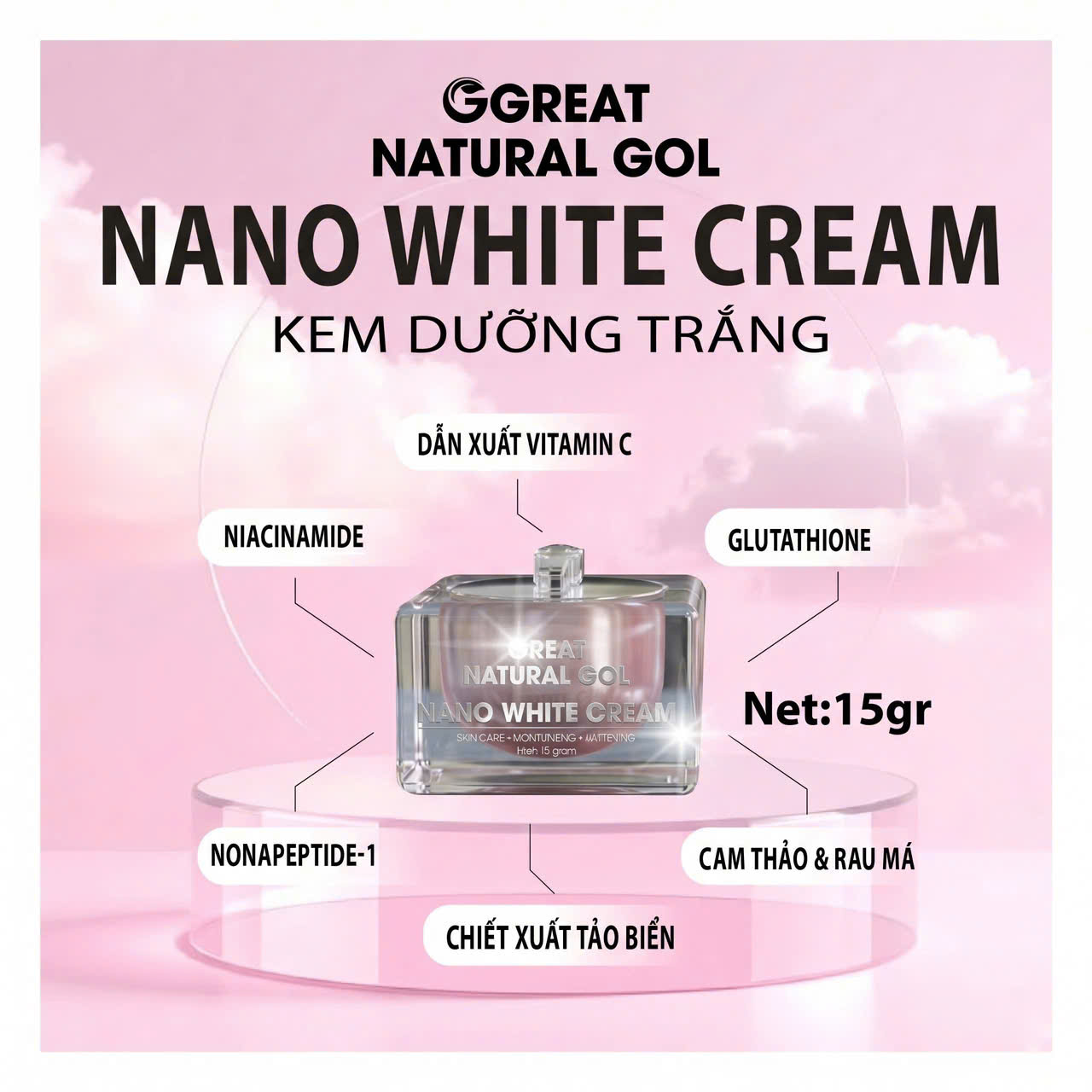 Kem NANO WHITE CREAM kem dưỡng trắng da