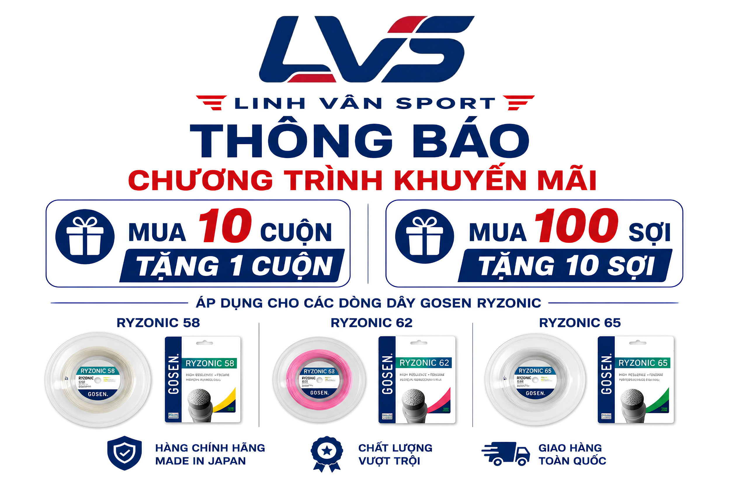 📢 CHƯƠNG TRÌNH KHUYẾN MÃI CƯỚC GOSEN RYZONIC