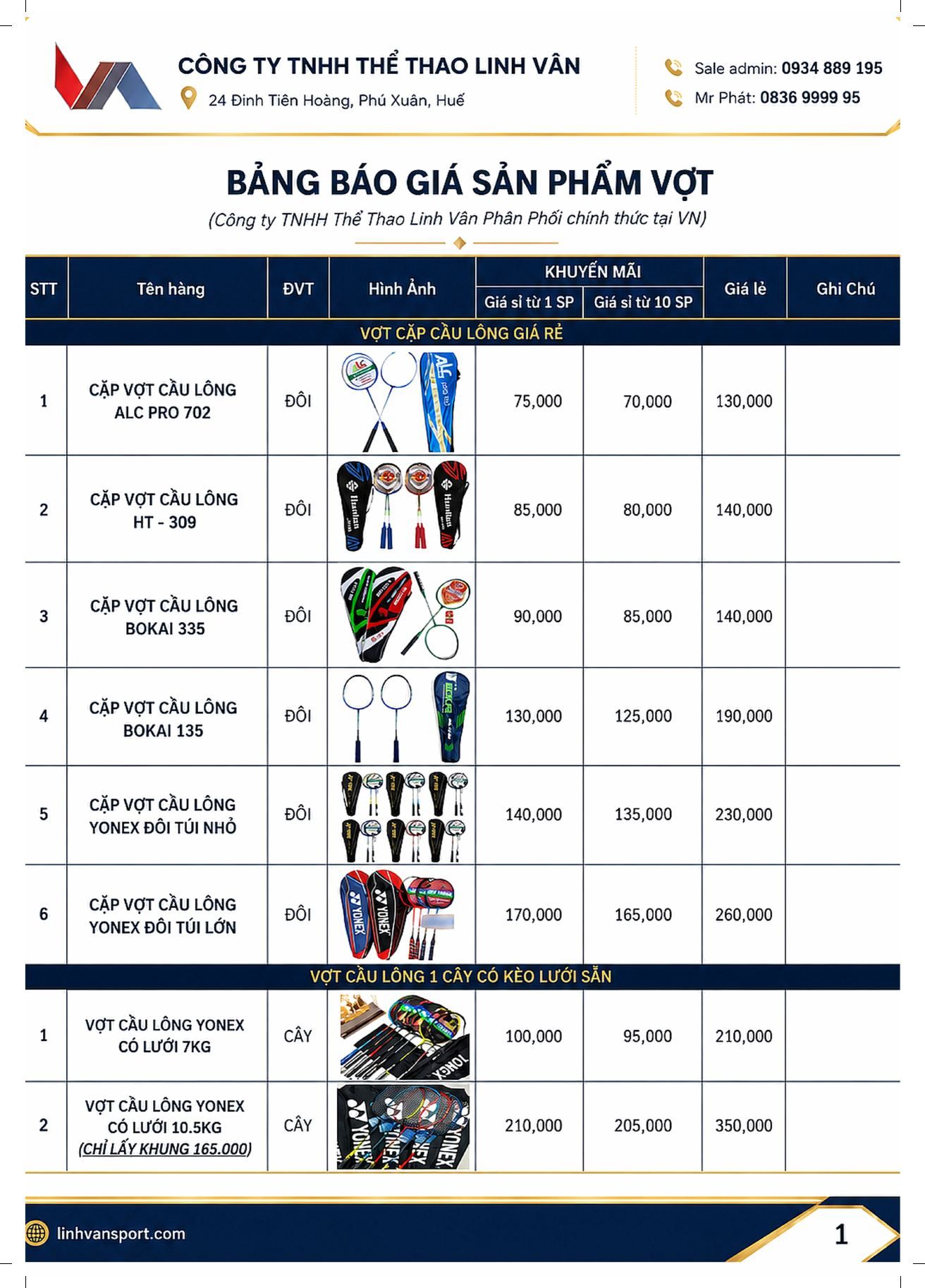 Catalog vợt cầu lông LVS Asia trang 06