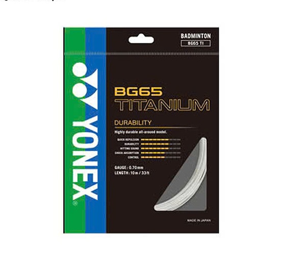 CƯỚC CẦU LÔNG YONEX BG65 TITANIUM SỢI 10 M